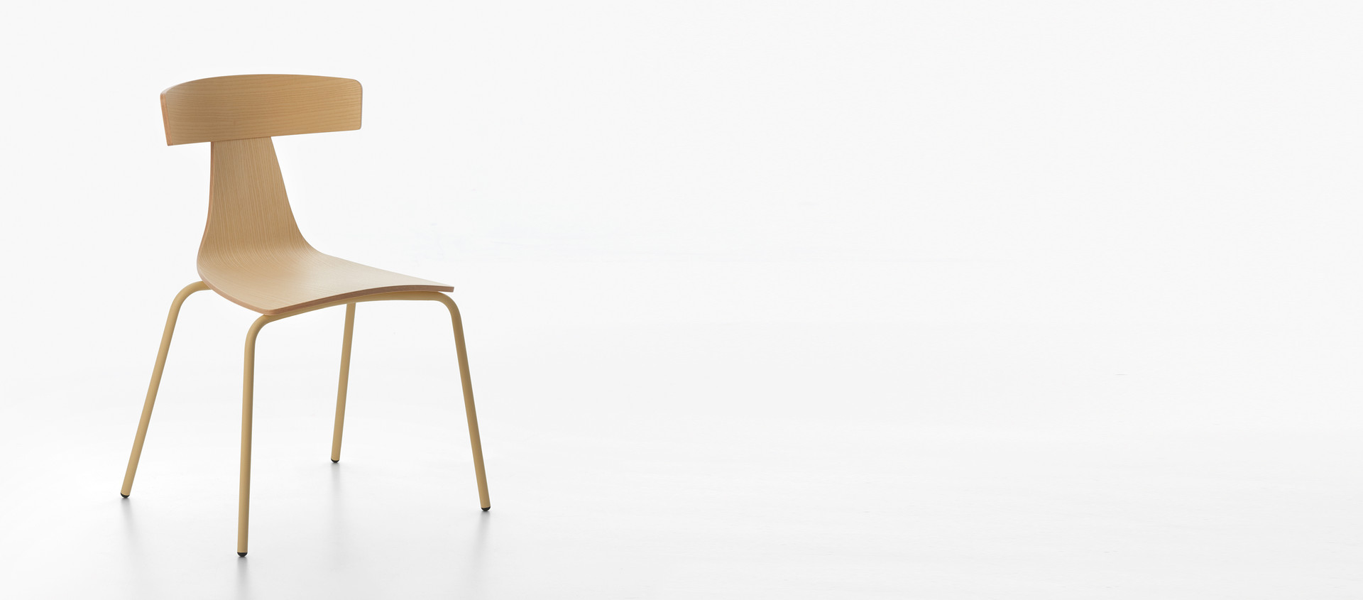 HERO - PLANK REMO wood chair, metal structure