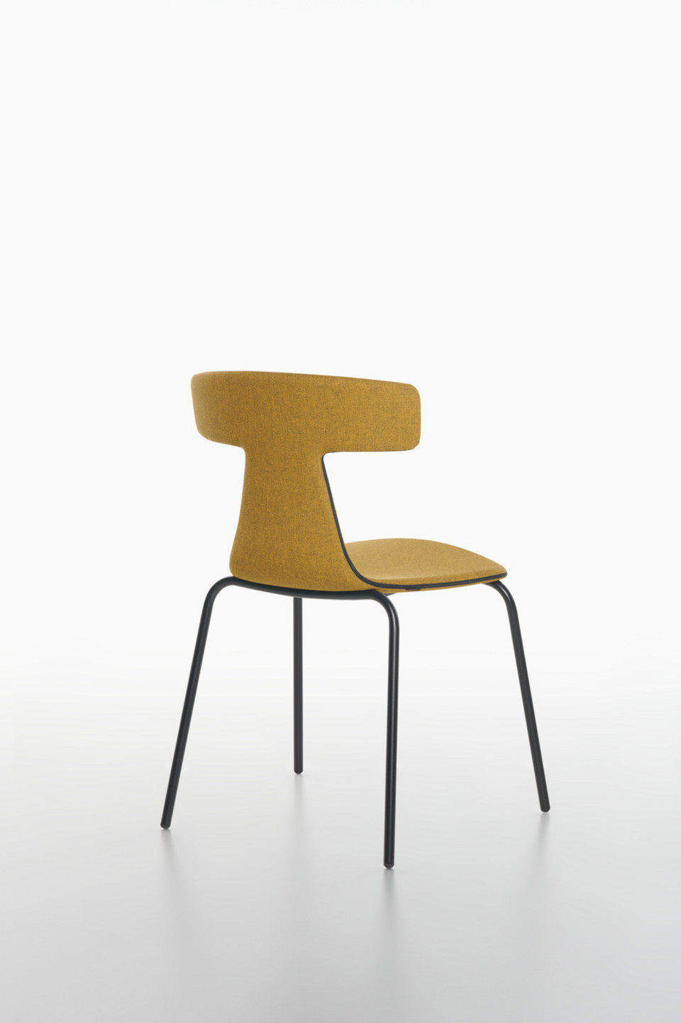 Remo, upholstered, indoor, living, fabric, leather, stackable chair, konstantin grcic, plank